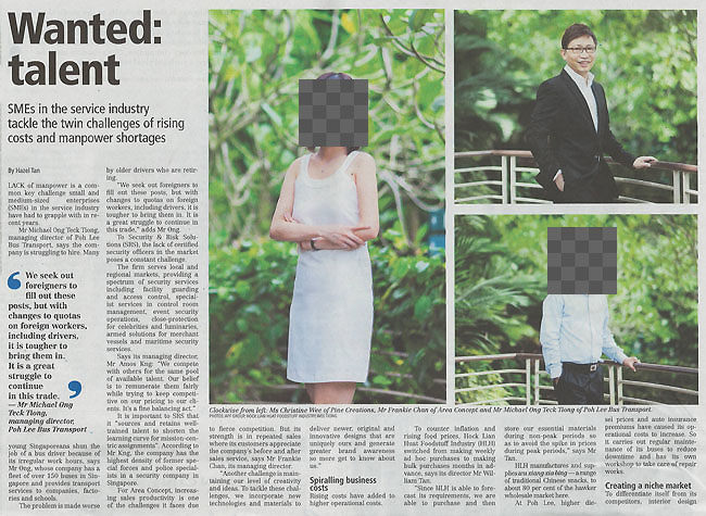 THE BUSINESS TIMES Article, Tuesday, July 24, 2012